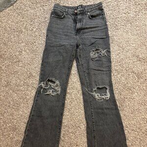 BDG Black Ripped Flare Jeans